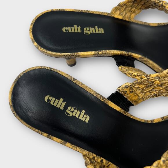 Cult Gaia Women's Kal Kitten Heel Slip On Sandals Size 37.5 NEW - Picture 6 of 11